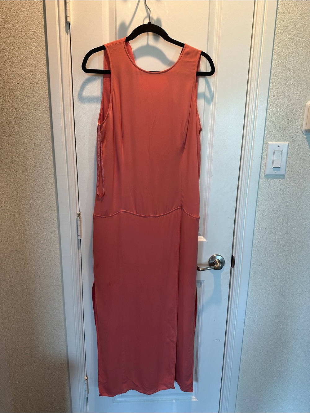 Finity Coral Pink Sleeveless Maxi Dress